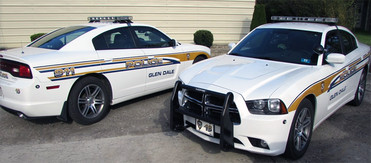 Two City of Glen Dale Police Cars